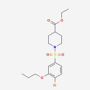 Ethyl 1-[(4-bromo-3-propoxyphenyl)sulfonyl]-4-piperidinecarboxylate