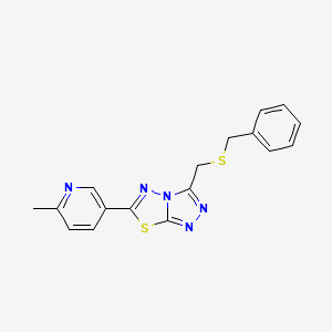 3-[(Benzylsulfanyl)methyl]-6-(6-methylpyridin-3-yl)[1,2,4]triazolo[3,4-b][1,3,4]thiadiazole