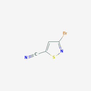 molecular formula C4HBrN2S B13363780 3-Bromoisothiazole-5-carbonitrile 