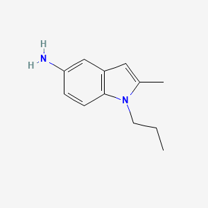 molecular formula C12H16N2 B1336384 2-甲基-1-丙基-1H-吲哚-5-胺 CAS No. 883543-99-5