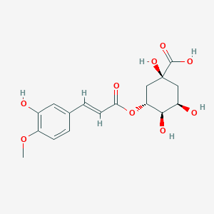 molecular formula C17H20O9 B13363853 (1S,3R,4R,5R)-1,3,4-Trihydroxy-5-(((E)-3-(3-hydroxy-4-methoxyphenyl)acryloyl)oxy)cyclohexanecarboxylic acid 