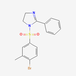 1-[(4-bromo-3-methylphenyl)sulfonyl]-2-phenyl-4,5-dihydro-1H-imidazole