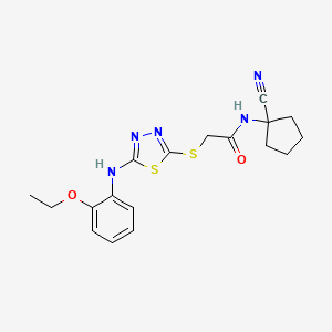 N-(1-Cyanocyclopentyl)-2-((5-((2-ethoxyphenyl)amino)-1,3,4-thiadiazol-2-yl)thio)acetamide