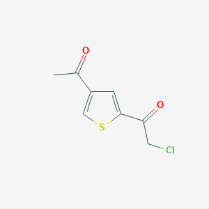 molecular formula C8H7ClO2S B1336388 1-(4-Acetylthiophen-2-yl)-2-chloroethan-1-one CAS No. 556110-53-3