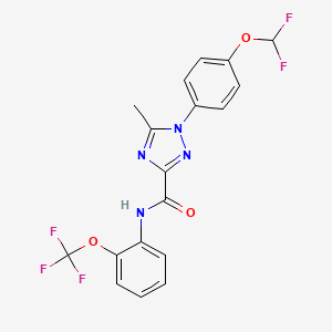 1-[4-(difluoromethoxy)phenyl]-5-methyl-N-[2-(trifluoromethoxy)phenyl]-1H-1,2,4-triazole-3-carboxamide