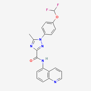 1-[4-(difluoromethoxy)phenyl]-5-methyl-N-(5-quinolinyl)-1H-1,2,4-triazole-3-carboxamide