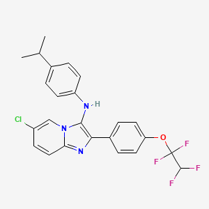 6-chloro-N-(4-isopropylphenyl)-2-[4-(1,1,2,2-tetrafluoroethoxy)phenyl]imidazo[1,2-a]pyridin-3-amine