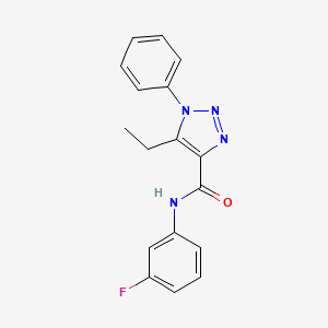 molecular formula C17H15FN4O B13363954 5-ethyl-N-(3-fluorophenyl)-1-phenyl-1H-1,2,3-triazole-4-carboxamide 