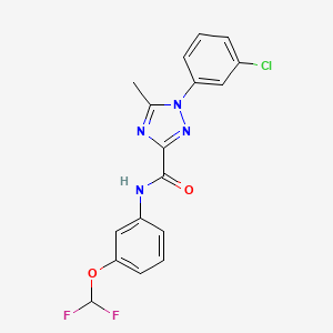 1-(3-chlorophenyl)-N-[3-(difluoromethoxy)phenyl]-5-methyl-1H-1,2,4-triazole-3-carboxamide