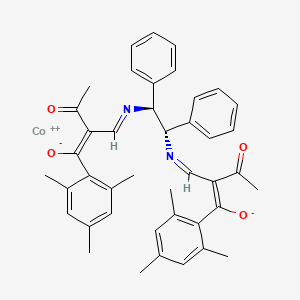 molecular formula C42H42CoN2O4 B1336397 Cobalt(2+);(Z)-2-[[(1S,2S)-2-[[(2Z)-2-[oxido-(2,4,6-trimethylphenyl)methylidene]-3-oxobutylidene]amino]-1,2-diphenylethyl]iminomethyl]-3-oxo-1-(2,4,6-trimethylphenyl)but-1-en-1-olate CAS No. 171200-71-8