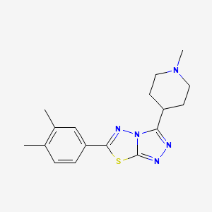 molecular formula C17H21N5S B13363977 6-(3,4-Dimethylphenyl)-3-(1-methyl-4-piperidinyl)[1,2,4]triazolo[3,4-b][1,3,4]thiadiazole 