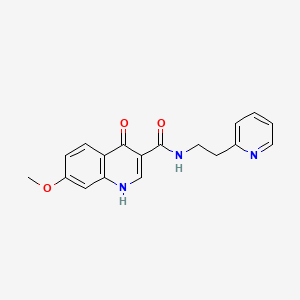 4-hydroxy-7-methoxy-N-[2-(pyridin-2-yl)ethyl]quinoline-3-carboxamide