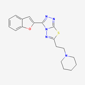 3-(1-Benzofuran-2-yl)-6-[2-(1-piperidinyl)ethyl][1,2,4]triazolo[3,4-b][1,3,4]thiadiazole