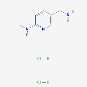 molecular formula C7H13Cl2N3 B13364026 5-(Aminomethyl)-N-methylpyridin-2-amine dihydrochloride 