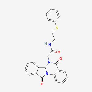 2-(5,11-dioxo-6a,11-dihydroisoindolo[2,1-a]quinazolin-6(5H)-yl)-N-[2-(phenylsulfanyl)ethyl]acetamide