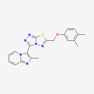 3-{6-[(3,4-Dimethylphenoxy)methyl][1,2,4]triazolo[3,4-b][1,3,4]thiadiazol-3-yl}-2-methylimidazo[1,2-a]pyridine