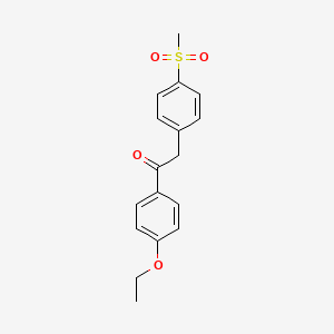 molecular formula C17H18O4S B1336408 1-(4-Ethoxyphenyl)-2-(4-methylsulfonylphenyl)ethanone CAS No. 346413-00-1