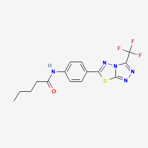 N-{4-[3-(trifluoromethyl)[1,2,4]triazolo[3,4-b][1,3,4]thiadiazol-6-yl]phenyl}pentanamide