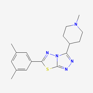 molecular formula C17H21N5S B13364118 6-(3,5-Dimethylphenyl)-3-(1-methyl-4-piperidinyl)[1,2,4]triazolo[3,4-b][1,3,4]thiadiazole 