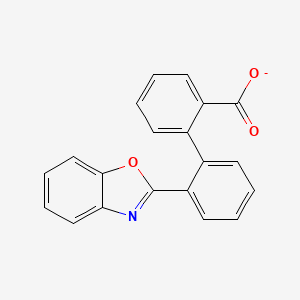 molecular formula C20H12NO3- B13364140 2'-(Benzo[d]oxazol-2-yl)-[1,1'-biphenyl]-2-carboxylate 