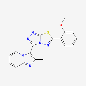 3-[6-(2-Methoxyphenyl)[1,2,4]triazolo[3,4-b][1,3,4]thiadiazol-3-yl]-2-methylimidazo[1,2-a]pyridine