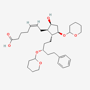 (Z)-7-((1R,2R,3R,5S)-5-hydroxy-2-((3R)-5-phenyl-3-((tetrahydro-2H-pyran-2-yl)oxy)pentyl)-3-((tetrahydro-2H-pyran-2-yl)oxy)cyclopentyl)hept-5-enoic acid