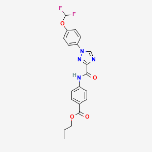 propyl 4-[({1-[4-(difluoromethoxy)phenyl]-1H-1,2,4-triazol-3-yl}carbonyl)amino]benzoate