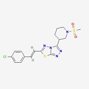 6-[(E)-2-(4-chlorophenyl)ethenyl]-3-[1-(methylsulfonyl)piperidin-3-yl][1,2,4]triazolo[3,4-b][1,3,4]thiadiazole