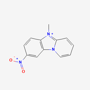 5-methyl-8-nitro-5H-pyrido[1,2-a]benzimidazol-10-ium