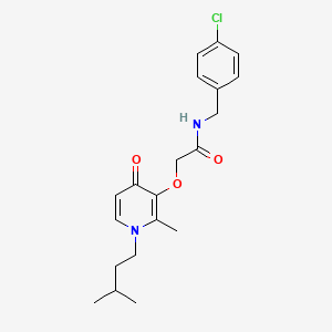 N-(4-chlorobenzyl)-2-{[2-methyl-1-(3-methylbutyl)-4-oxo-1,4-dihydropyridin-3-yl]oxy}acetamide