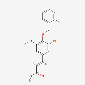 (2E)-3-{3-bromo-5-methoxy-4-[(2-methylbenzyl)oxy]phenyl}prop-2-enoic acid