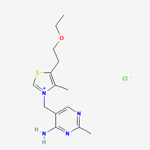 molecular formula C14H21ClN4OS B13364253 3-((4-Amino-2-methylpyrimidin-5-yl)methyl)-5-(2-ethoxyethyl)-4-methylthiazol-3-ium chloride 