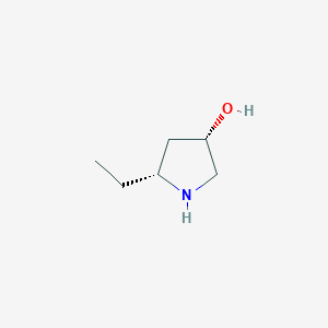 molecular formula C6H13NO B13364270 (3S,5R)-5-Ethylpyrrolidin-3-ol 