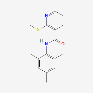 molecular formula C16H18N2OS B13364291 N-Mesityl-2-(methylthio)nicotinamide 