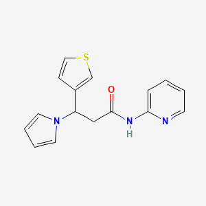 N-(pyridin-2-yl)-3-(1H-pyrrol-1-yl)-3-(thiophen-3-yl)propanamide