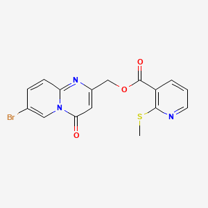 (7-Bromo-4-oxo-4H-pyrido[1,2-a]pyrimidin-2-yl)methyl 2-(methylthio)nicotinate