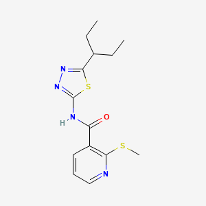 2-(Methylthio)-N-(5-(pentan-3-yl)-1,3,4-thiadiazol-2-yl)nicotinamide