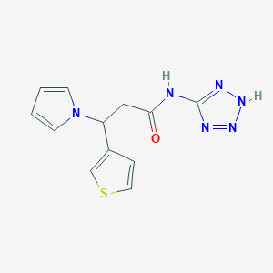 3-(1H-pyrrol-1-yl)-N-(2H-tetrazol-5-yl)-3-(thiophen-3-yl)propanamide