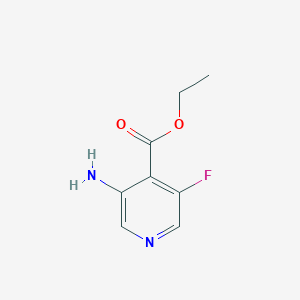 molecular formula C8H9FN2O2 B13364410 Ethyl 3-Amino-5-fluoroisonicotinate 