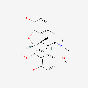 11,15,17,20-Tetramethoxy-5-methyl-13-oxa-5-azaheptacyclo[13.6.2.1~2,8~.0~1,6~.0~2,14~.0~12,24~.0~16,21~]tetracosa-8(24),9,11,16,18,20,22-heptaene