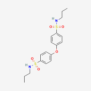 molecular formula C18H24N2O5S2 B13364439 N-propyl-4-{4-[(propylamino)sulfonyl]phenoxy}benzenesulfonamide 