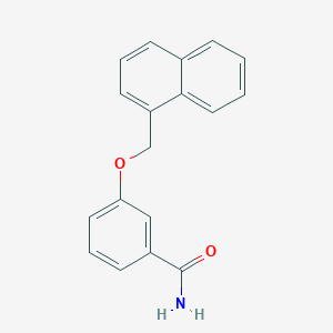 molecular formula C18H15NO2 B13364451 3-(1-Naphthylmethoxy)benzamide 