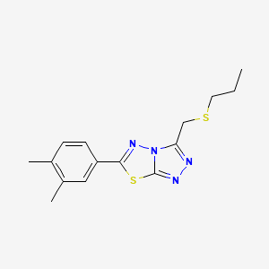 6-(3,4-Dimethylphenyl)-3-[(propylsulfanyl)methyl][1,2,4]triazolo[3,4-b][1,3,4]thiadiazole