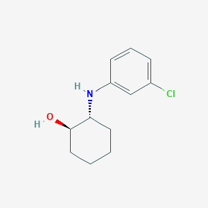 molecular formula C12H16ClNO B13364464 (1R,2R)-2-((3-Chlorophenyl)amino)cyclohexan-1-ol 