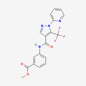 methyl 3-({[1-(2-pyridinyl)-5-(trifluoromethyl)-1H-pyrazol-4-yl]carbonyl}amino)benzoate