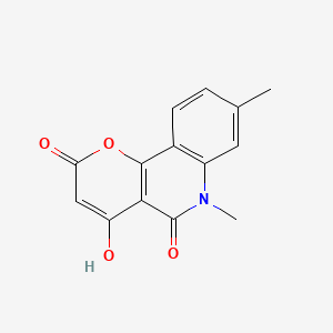 molecular formula C14H11NO4 B13364556 4-hydroxy-6,8-dimethyl-2H-pyrano[3,2-c]quinoline-2,5(6H)-dione 