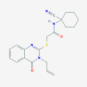 2-((3-Allyl-4-oxo-3,4-dihydroquinazolin-2-yl)thio)-N-(1-cyanocyclohexyl)acetamide