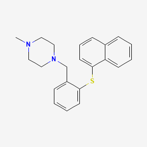 molecular formula C22H24N2S B13364577 1-Methyl-4-[2-(1-naphthylsulfanyl)benzyl]piperazine 