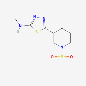 N-methyl-5-[1-(methylsulfonyl)piperidin-3-yl]-1,3,4-thiadiazol-2-amine