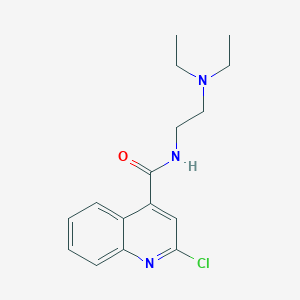 molecular formula C16H20ClN3O B133646 2-氯-N-[2-(二乙基氨基)乙基]-4-喹啉甲酰胺 CAS No. 87864-14-0